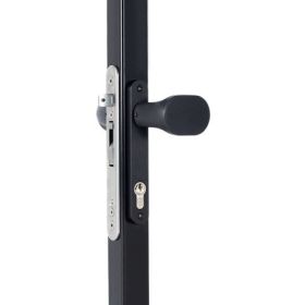 Комплект заоблени алуминиеви дръжки 3006FIX Locinox с предпазни планки и възможност за блокиране предназначени за брави за вграждане - ogradina.bg