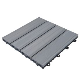 Премиум декинг WPC плочки СВЕТЛОСИВО 30х30 cm FR-DT 84728 - ogradina.bg