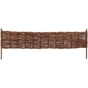Декоративна плетена ограда ЕСТЕСТВЕНА ВЪРБА H=35 cm L=100 cm JLY-12A001 - оgradina.bg