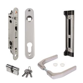Окомплектована брава за вграждане Fortylock с дръжки 3006J-H, планка, патрон и насрещник SFKI Locinox - ogradina.bg