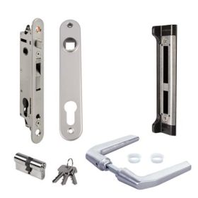 Окомплектована брава за вграждане Fortylock с дръжки 3006M-H, планка, патрон и насрещник SFKI Locinox - ogradina.bg