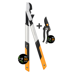 Градински комплект Fiskars - овощарска ножица PowerGearX™ LX94 и професионална лозарска ножица P90 - ogradina.bg