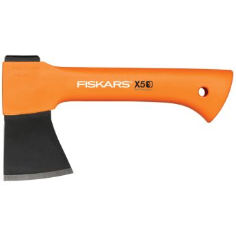 Брадва за къмпинг лов и туризъм Fiskars X5 XXS с пластмасова кания - ogradina.bg