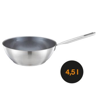 Уок тиган Fiskars All Steel с незалепващо керамично покритие, 28cm - ogradina.bg