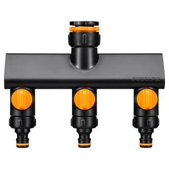 Трипътен разклонител за кран Fiskars Comfort – 1/2", 3/4" и 1" 1070578  - ogradina.bg