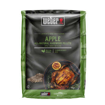 Дървени пелети Weber® Ябълка 8 kg 3401055 - ogradina.bg