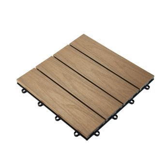 Премиум декинг WPC плочки ТИКОВО ДЪРВО 30х30 cm FR-DT 84711 - ogradina.bg