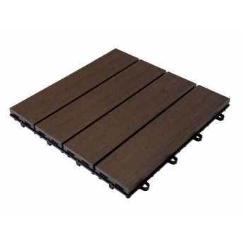 Декинг WPC PREMIUM плочки ОРЕХ 30х30 cm FR-DT 84735 - ogradina.bg