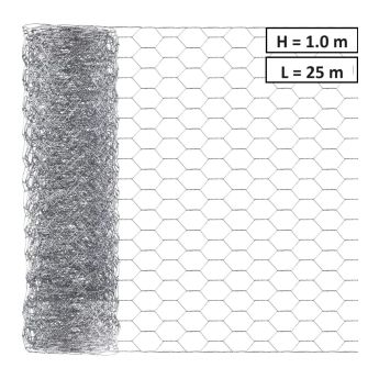 Хексагонална мрежа Hobby fence, RO 81871, H=1.0 m L=25 m, поцинкована - ogradina.bg