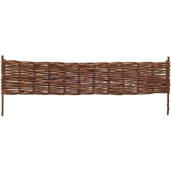 Декоративна плетена ограда ЕСТЕСТВЕНА ВЪРБА H=35 cm L=100 cm JLY-12A001 - оgradina.bg