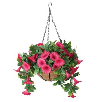 Декоративна висяща кошница тъмнорозова ПЕТУНИЯ UV ∅33 cm MZ 172004B - ogradina.bg
