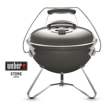Преносимо барбекю на въглища Weber® Smokey Joe Premium SMOKE GRAY 37cm 1126704 - ogradina.bg